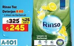 RİNSO TOZ DETERJAN 8 KG LİMON VE KARBONAT RİNSO TOZ DETERJAN 8 KG LİMON VE KARBONAT